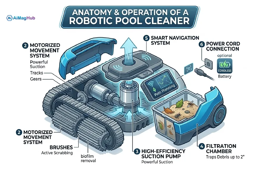 robotic pool cleaner anatomy