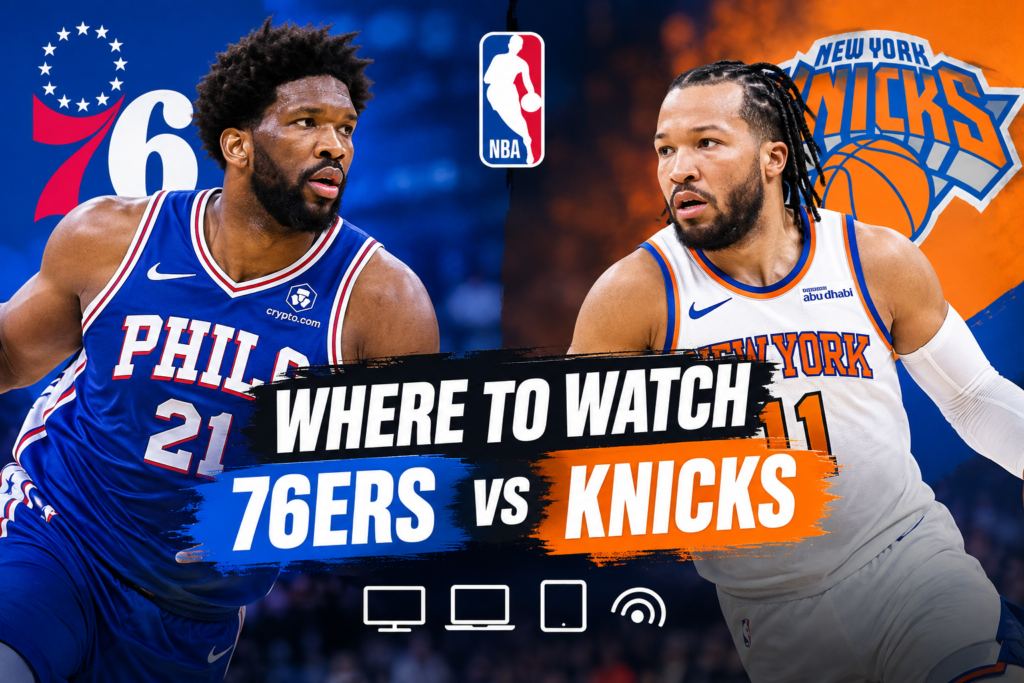 where to watch 76ers vs knicks